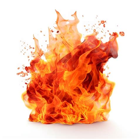 Premium AI Image | yellow flames isolated on white background