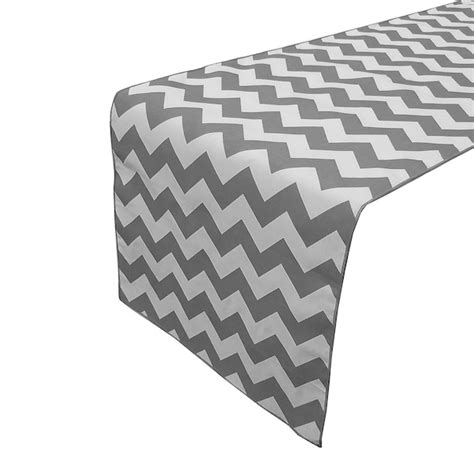 Gray Chevron Table Runner Etsy