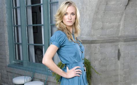 Blue Eyes Yvonne Strahovski Blonde Hands On Hips Blue Dress Women Hd Wallpaper Rare Gallery