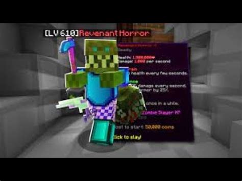 Doing T Revenant Slayer Hypixel Skyblock Youtube