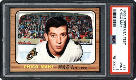 Topps Usa Test Hockey Chico Maki Psa Mint Pop