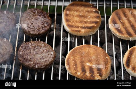 grilled meat   charcoal grill stock photo alamy