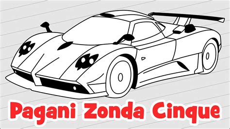 How To Draw Pagani Zonda Cinque Youtube