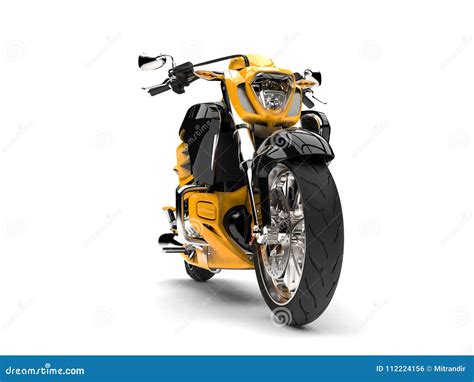 Modern Chopper Motorcycle On A Red Background Generative Ai Stock