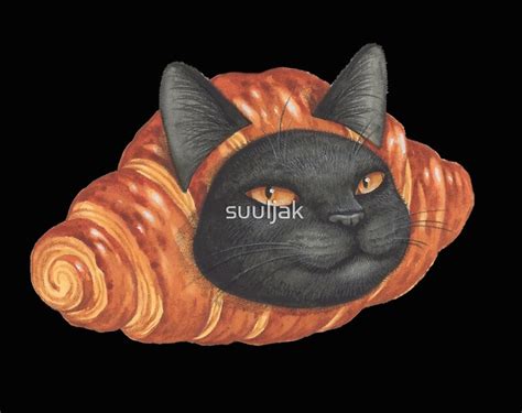 "Croissant cat" by suuljak | Redbubble