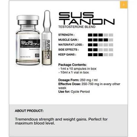 Sustanon 250 Testosterone Blend For Personal Use Purity 97 At Rs