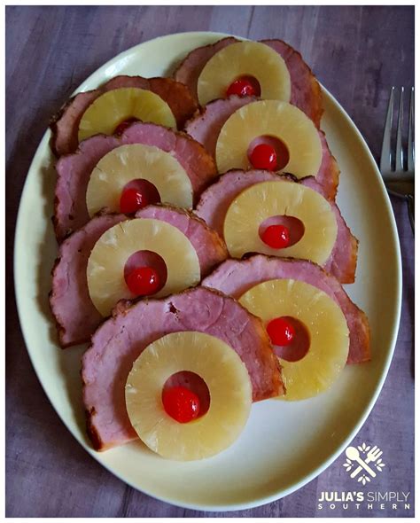 Slow Cooker Ham Pineapple Glaze Julias Simply Southern