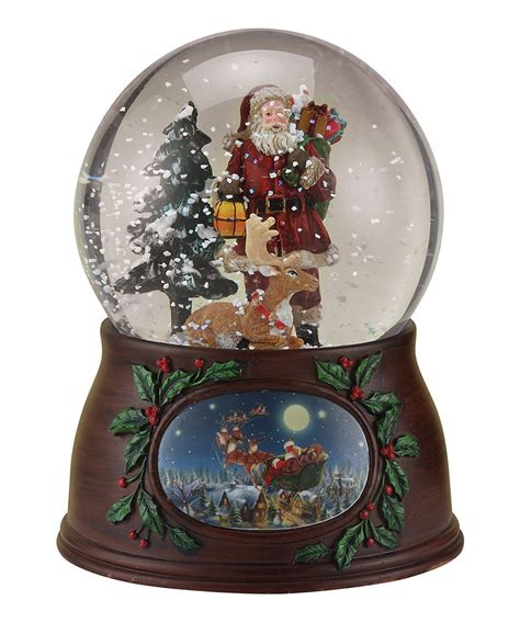 Roman Musical Santa Deer Musical Snow Globe Zulily Christmas Snow