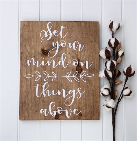 Set Your Mind On Things Above COL 3 2 Scripture Wall Art Etsy