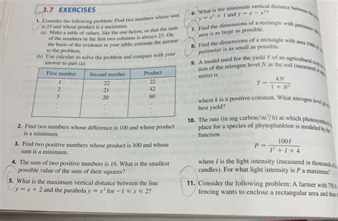 Solved Consider The Following Problem Find Two Numbers Chegg