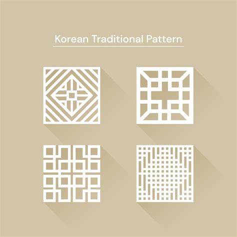 Premium Vector | Korean traditional symbols set vector illustration for ...