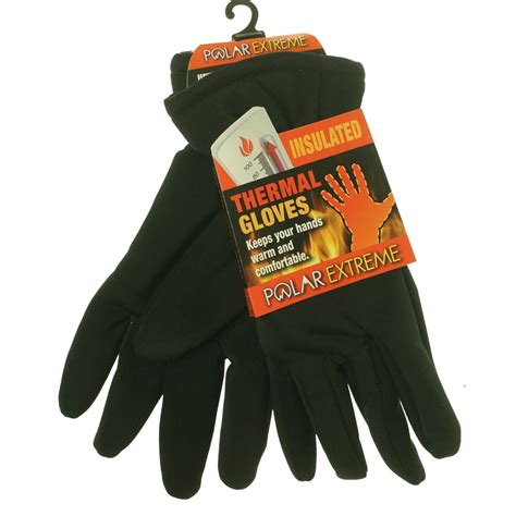 Polar Extreme Polar Extreme Heat Men S Insulated Thermal Lined Stretch Gloves Black Walmart