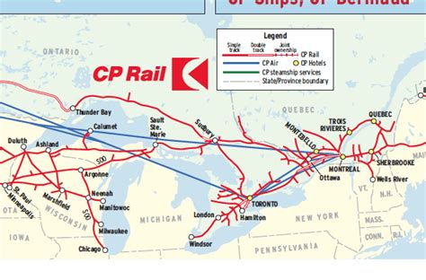 Canadian Pacific Railway System Map