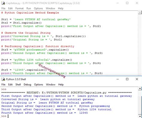 Python Capitalize Method