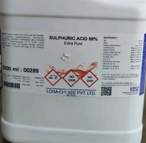 Sulphuric Acid 99 Ar Grade Lr Grade Sulfuric Acid Manufacturer From