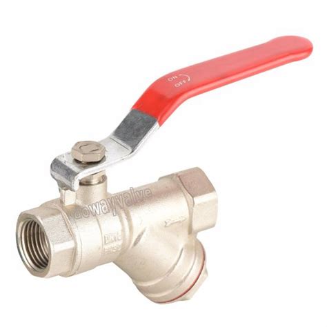 Brass Magnetic Y Type Lockable Ball Valve With Strainer