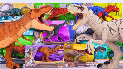 Jurassic World Unboxing Review Dino Trex Giant Atrociraptor Pyroraptor