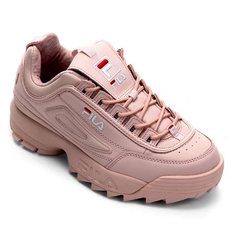 Tênis Fila Disruptor Ii Feminino Rosa Free Lace