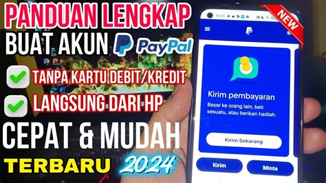 Cara Buat Akun Paypal Tanpa Kartu Kredit Terbaru Youtube