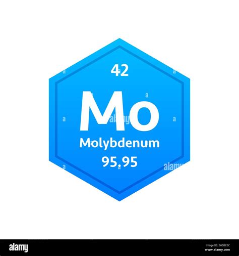 Molybdenum Symbol Chemical Element Of The Periodic Table Vector Stock