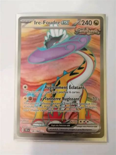 CARTE POKÉMON IRE FOUDRE EX FULL ART EV5 FORCES TEMPORELLES 196 162