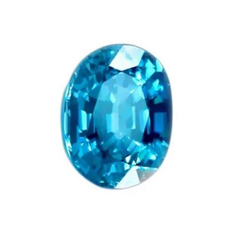 crystal oval blue zircon gemstone  gram  rs piece