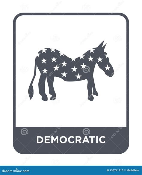 Democratic Icon in Trendy Design Style. Democratic Icon Isolated on ...