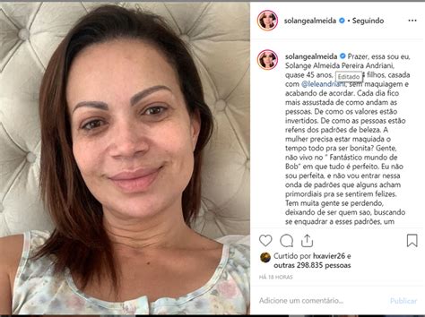 Solange Almeida Surge Sem Maquiagem E Faz Desabafo Surpreendente Sobre