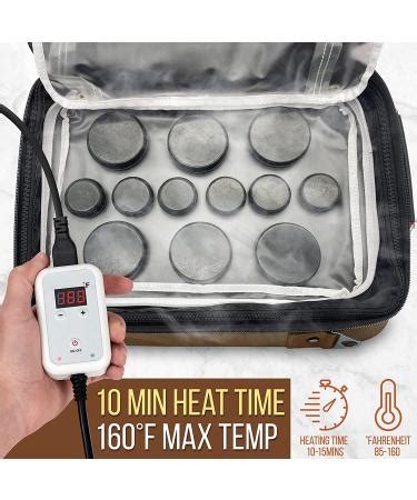SereneLife Portable Massage Stone Warmer Set Electric Spa Hot Stones