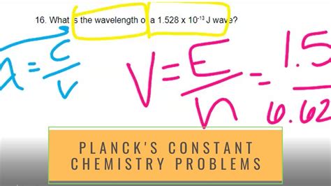 Planck's Constant In Chemistry