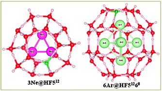 Noble Gas Encapsulation Clathrate Hydrates And Their Hf Doped