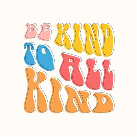 premium vector  kind   kind typographic illustration slogan