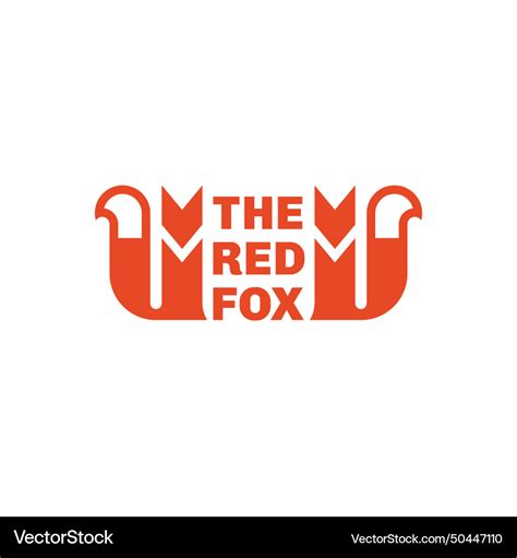 Red fox logo Royalty Free Vector Image - VectorStock