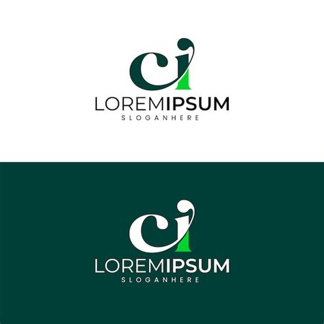 Plantilla vectorial de diseño de logotipo de letra ci inicial