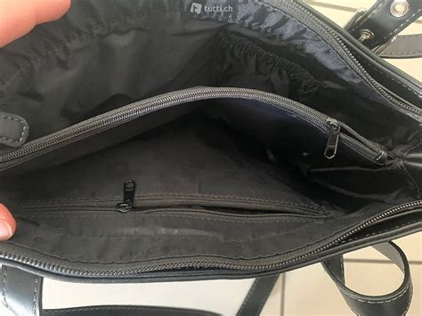 Schwarze Handtasche Aus Echtem Leder NEU Im Kanton Basel Landschaft