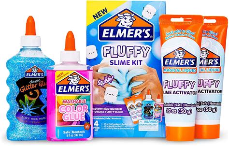 Elmers Fluffy Slime Kit Slime Supplies Include Elmers Translucent