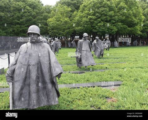 Korean War Veterans Memorial Washington Usa Stock Photo Alamy