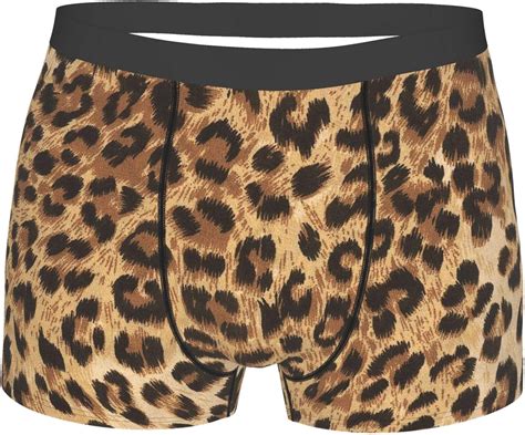 Leopard Print Mens Underwear Breathable Men Boxer Briefs Comfort Soft