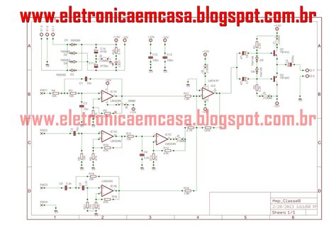 Amplificador de Áudio Classe B Push pull 6W Eletrônica em Casa