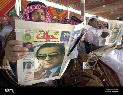 Egyptian Bedouin Tribe Leaders From North Sinai Read Newspapers