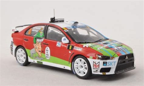 Miniature Mitsubishi Lancer 1 43 IXO Evo X No 0 Rally Ypern 2013