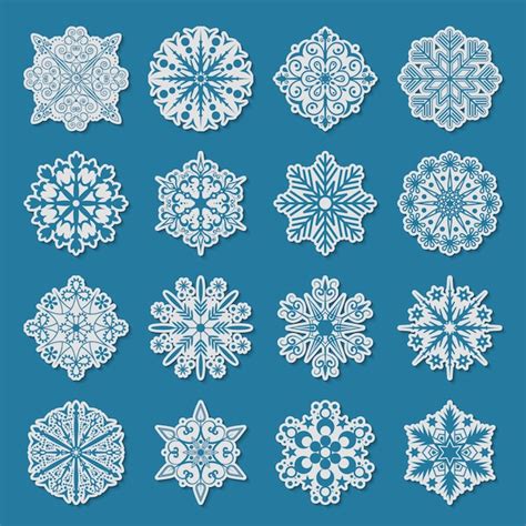 Premium Vector Snowflake Icons Set