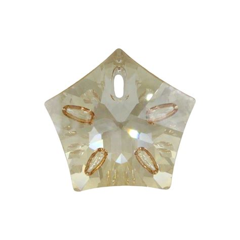 Swarovski 6908 Lotus Pendant 40mm Golden Shadow Bead Trimming