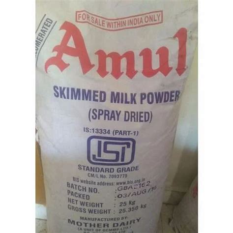 Spray Dried Amul Milk Powder Kg Packaging Type Bag At