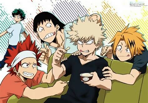 Bakusquad Sero Hanta Kaminari Denki Bakugou Katsuki Kirishima Eijirou