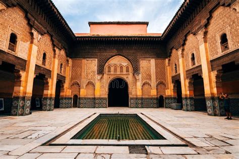 Colorful Ornamental Tiles At Moroccan Courtyard Editorial Image Image