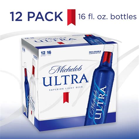 Michelob Ultra Light Beer 12 Pack Beer 16 Fl Oz Bottles 4 2 Abv