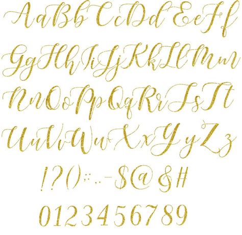 Gold Glitter Alphabet Clip Art Gold Alphabet Digital Etsy