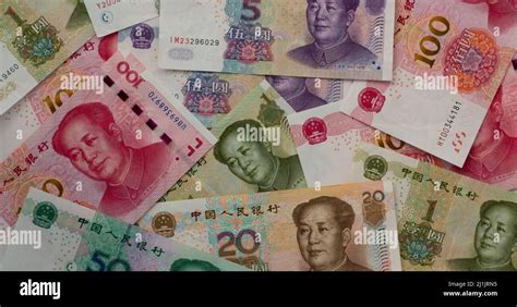 Yuan banknotes, paper money. Bank of China currency Stock Photo - Alamy