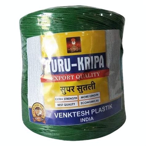 PP Polypropylene Guru Kripa Green Super Plastic Twine 1 4 Mm At Rs